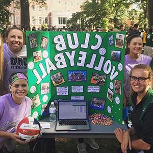 Club Volleyball officers at the involvement fair