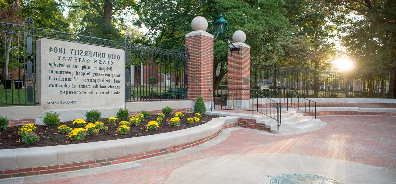 College gateway at Ohio University
