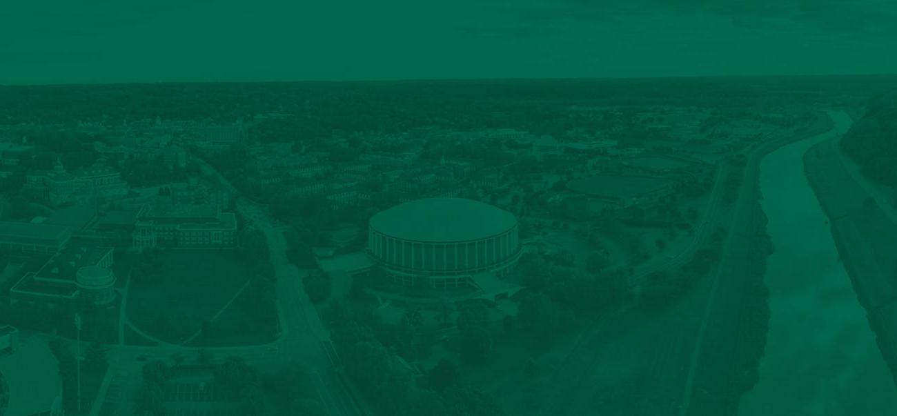 Aerial view of Ohio University's Athens campus